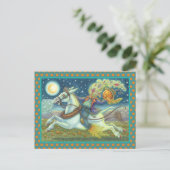 頭のない馬の男のかかしホワイトラバの休日 シーズンポストカード (スタンド正面)