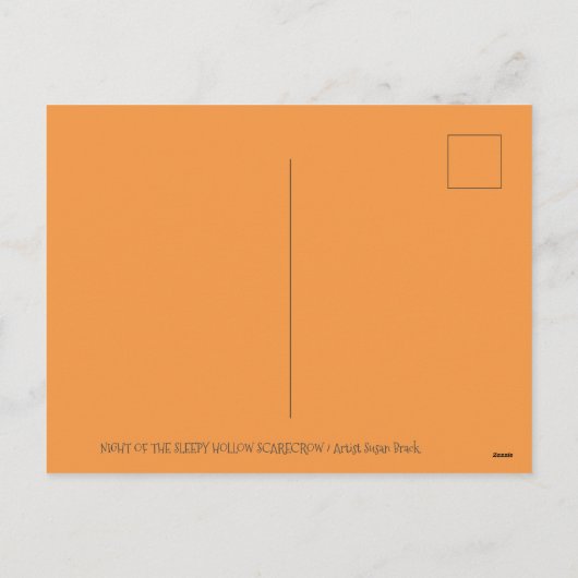 頭のない馬の男のかかしホワイトラバの休日 シーズンポストカード (裏面)