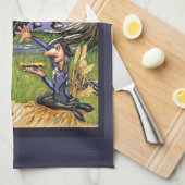 頭のない馬の男のイカボドクレーンキッチンタオル キッチンタオル (四つ折り)