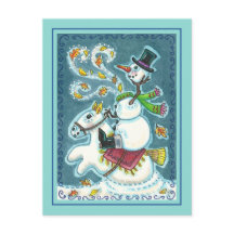 頭のない馬の雪だるま、クリスマスハロウィーンのユーモア。
