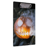 頭のない馬乗りのジャック・オ・ランタンが炎の頭を上げる クリップボード (右)