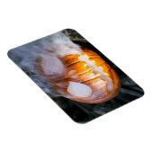 頭のない馬乗りのジャック・オ・ランタンが炎の頭を上げる マグネット (右側)