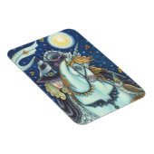 頭のない馬乗り女性、馬とフクロウ、眠い中空 マグネット (右側)