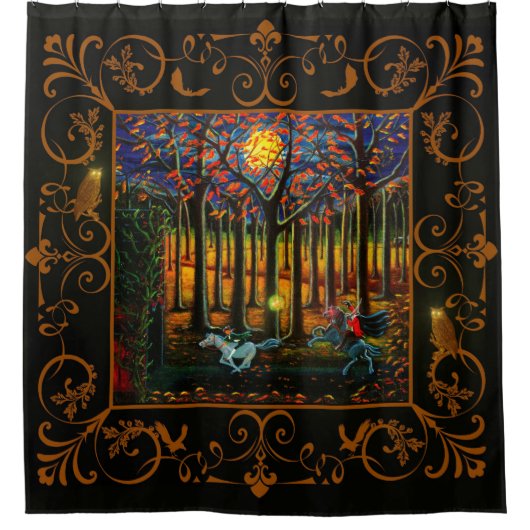 頭のない騎手のシャワー・カーテン シャワーカーテン (正面)