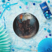 頭のない騎手のハロウィンの紙皿 ペーパープレート (パーティー)