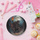 頭のない騎手のハロウィンの紙皿 ペーパープレート (パーティー)