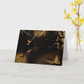 頭のない騎手のハロウィンカード カード (黄色い花)