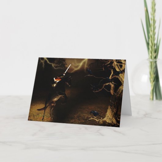 頭のない騎手のハロウィンカード カード (正面)