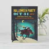 頭のない騎手のハローウィンパーティの招待状 招待状 (スタンド正面)