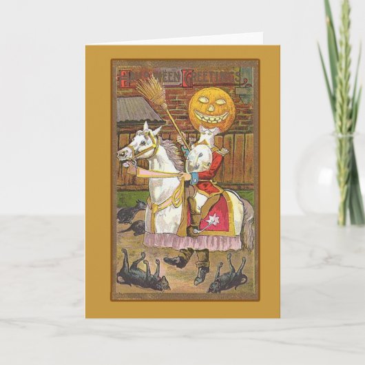 頭のない騎手のビクトリアンなヴィンテージの芸術 カード (正面)