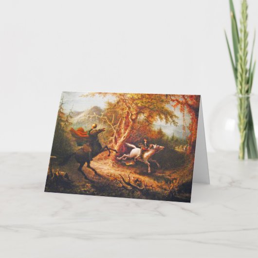 頭のない騎馬者が追いかけるイカボッドクレーン カード (正面)