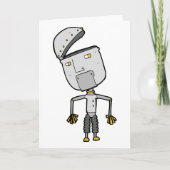 頭のグリーティングカードを開けたロボット カード (正面)