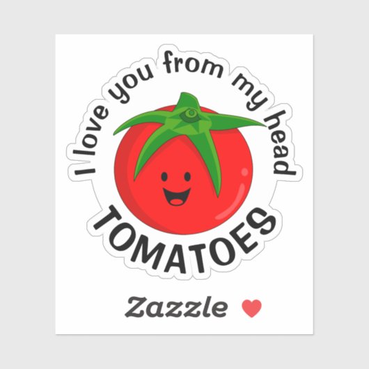 頭のトマトから愛してる シール (シート)