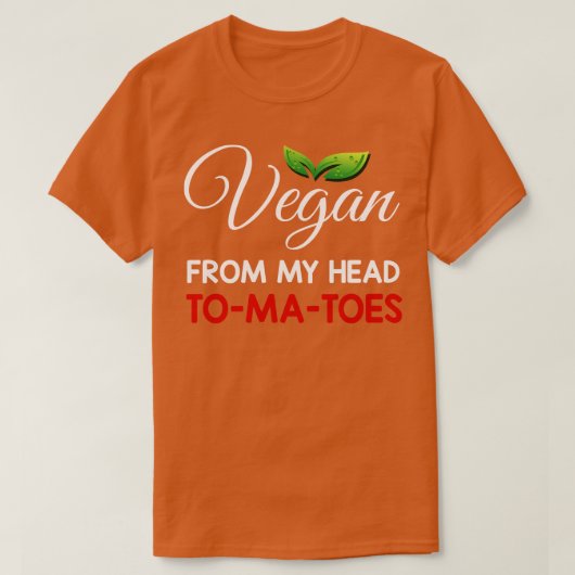 頭のビーガン Tシャツ (デザイン正面)