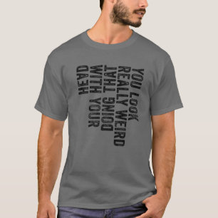 頭のフー風変わりでホントにそうやって見える Tシャツ