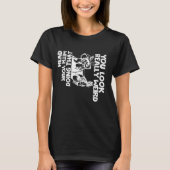 頭のフー風変わりでホントにそうやって見える Tシャツ (正面)