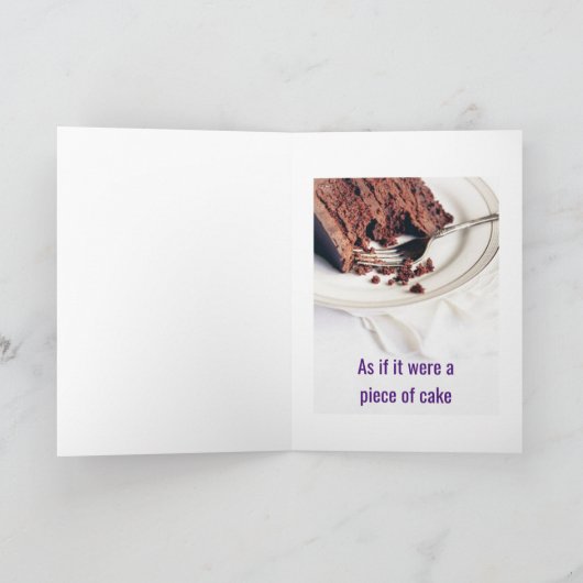 頭の上の釘、ケーキのかけら カード (内部)