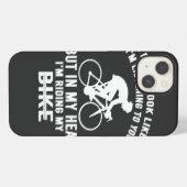 頭の中ではバイクに乗ってるTシャツ iPhoneケース (裏面横)