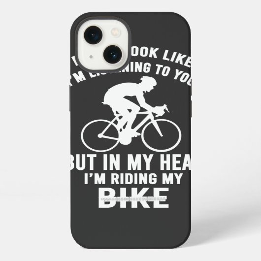 頭の中ではバイクに乗ってるTシャツ iPhoneケース (裏面)