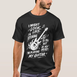 頭の中でギターを弾く皮肉屋のギタリスト Tシャツ
