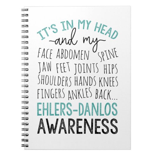 頭の中で私の体はEhlers-Danlos認識度 ノートブック (正面)