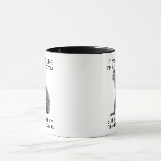 頭の中で私はコアラ考えスについておもしろい マグカップ (中央)