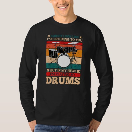頭の中で私はドラム遊マーだ Tシャツ (正面)