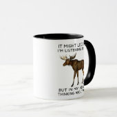 頭の中で私はムース考えについておもしろいいる マグカップ (正面右)