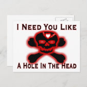 頭の中に穴を開けるアンチバレンタイン シーズンポストカード (正面/裏面)