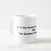 頭の中のバケツか？ コーヒーマグカップ (正面左)