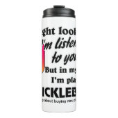 頭の中のピクルボール好き私のピックル遊ボール タンブラー (正面)