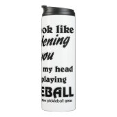 頭の中のピクルボール好き私のピックル遊ボール タンブラー (回転右)