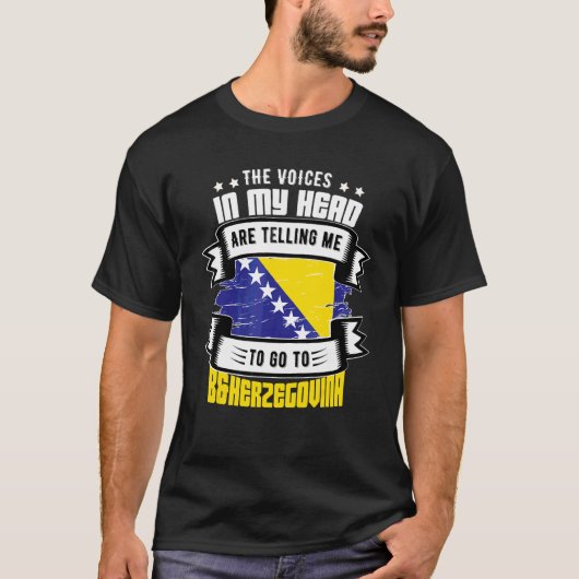 頭の中のボスニア・ヘルツェゴビナ Tシャツ (正面)