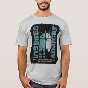 頭の中の世界 Android ストリートアート テック グラフィック デザイン Tシャツ