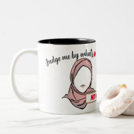 頭の中の何が上にないか判断しなさい | Hijab Mug ツートーンマグカップ
