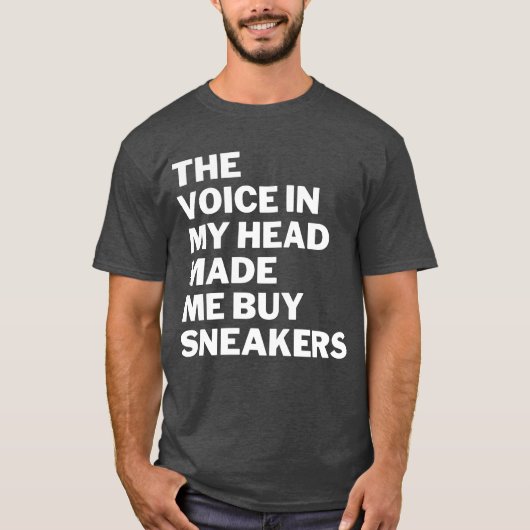 頭の中の声がスニーカー友達を買わせた Tシャツ (正面)