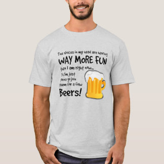 頭の中の声とビールを飲もう - ライト Tシャツ