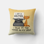 頭の中の声に話しかける作家 クッション (裏面)