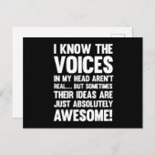 頭の中の声は実在... ポストカード (正面/裏面)