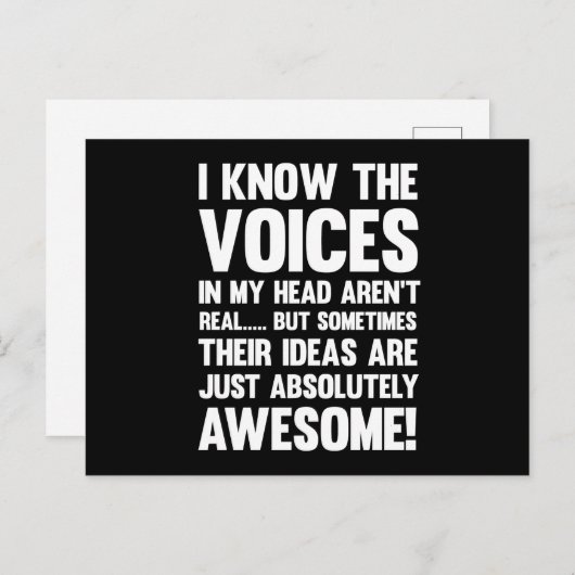 頭の中の声は実在... ポストカード (正面/裏面)