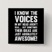 頭の中の声は実在... 缶バッジ (正面)