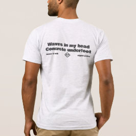 頭の中の波 舉動砕ける ミクロ・ポエム Tシャツ