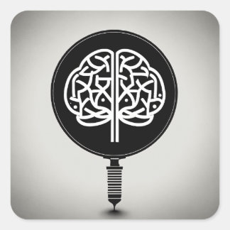 『頭の中の賢頭が切れるいステッカー』 スクエアシール