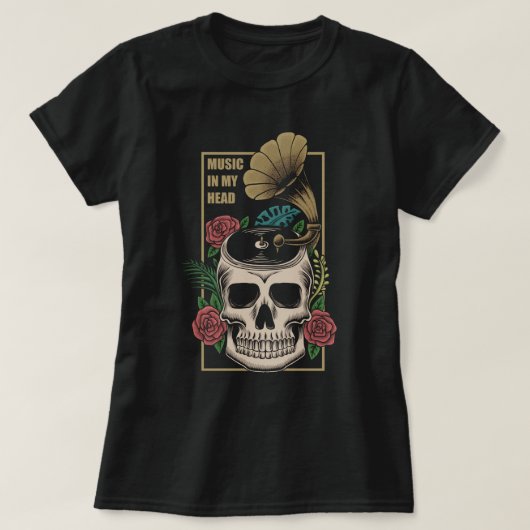 頭の中の音楽 Tシャツ (デザイン正面)