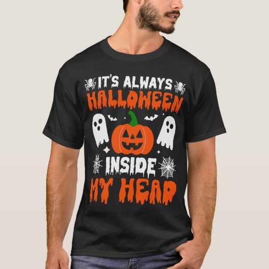頭の中はいつもハロウィンだ Tシャツ (正面)