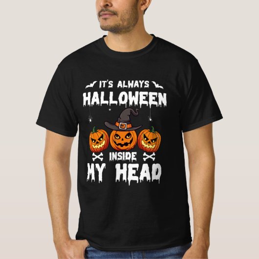 頭の中はいつもハロウィンだ Tシャツ (正面)