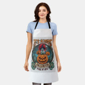 頭の中はいつもハロウィン パンプキン ゴースト スナ エプロン (着用した状態)