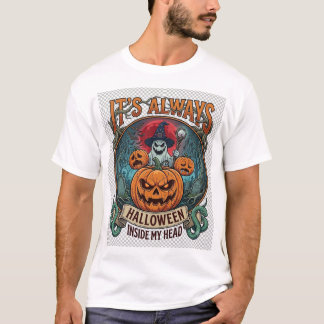 頭の中はいつもハロウィン パンプキン ゴースト スナ Tシャツ