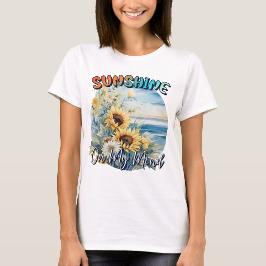 頭の中は太陽の光でいっぱい Tシャツ (正面)