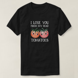 頭の先からつま先まで愛してる かわいいトマトたち Tシャツ